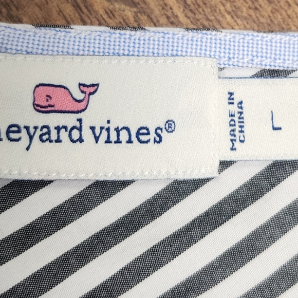 Vineyard Vines Striped V Neck Top With Sash Belt Size Large - Picture 8 of 8
